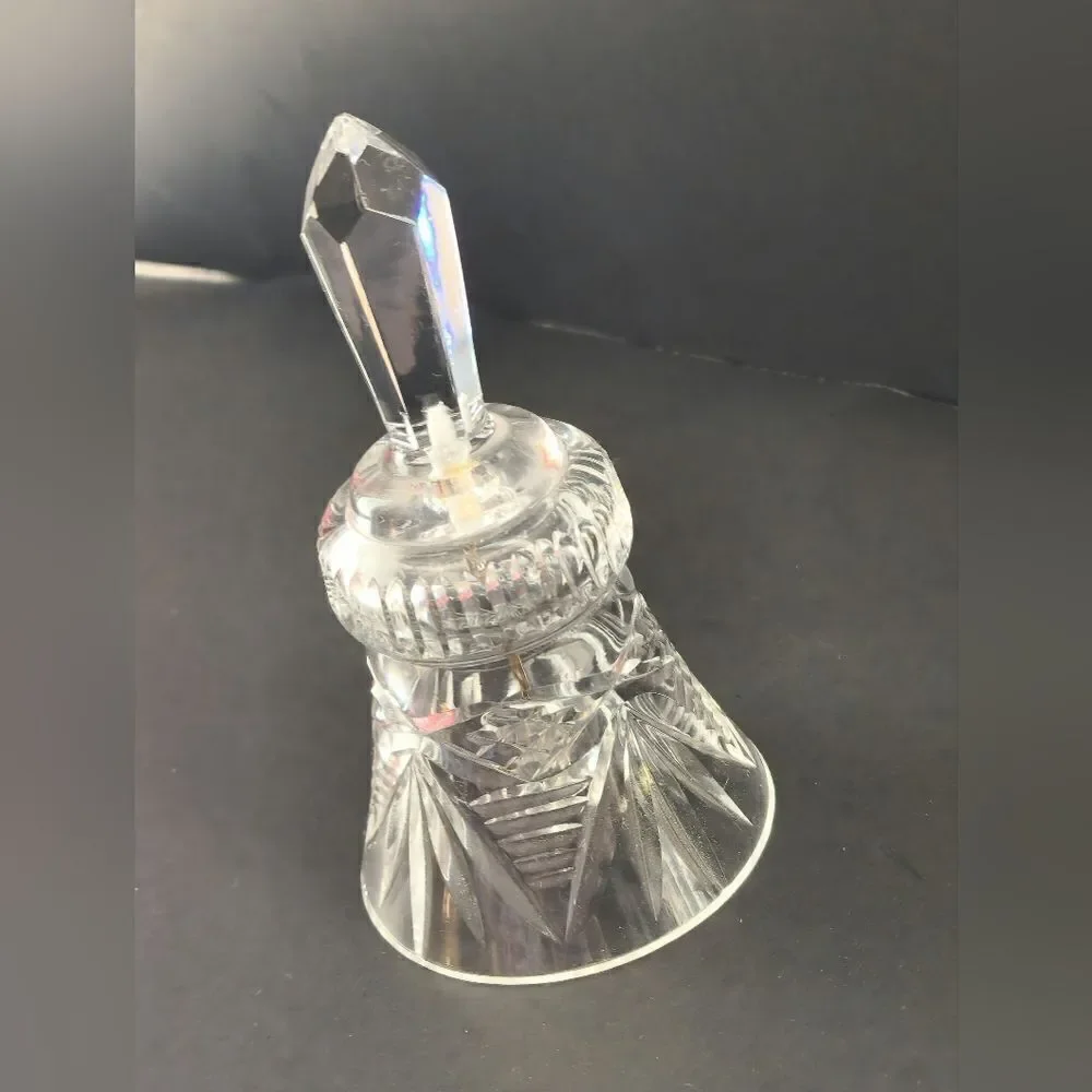 Vintage crystal etched bell